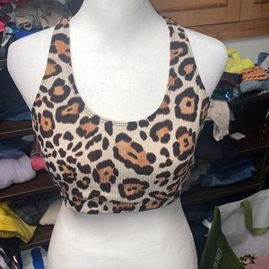 Leopard print crop top